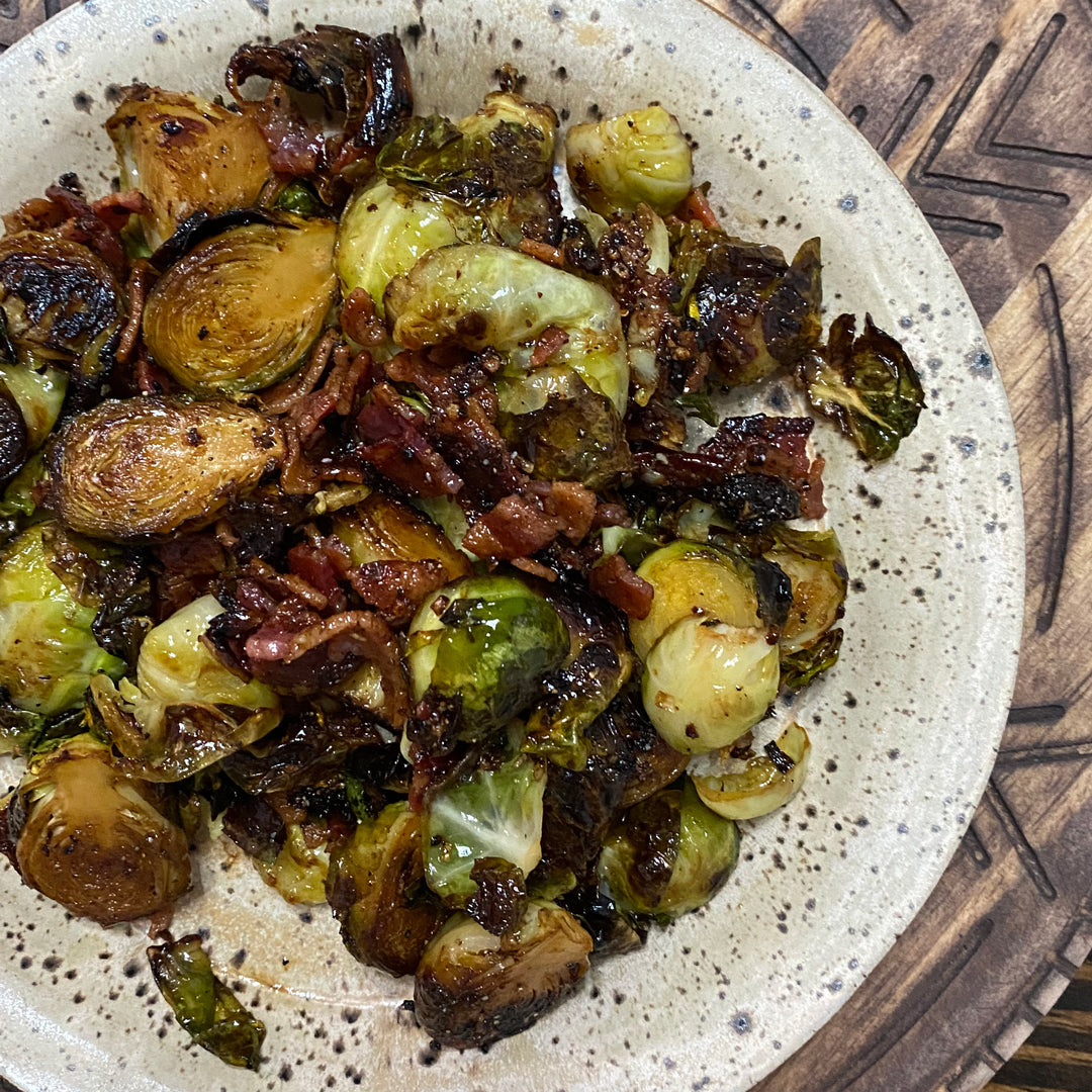 Grilled Brussels Sprouts with Bacon