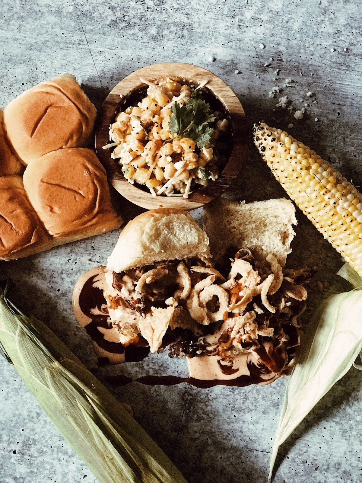 Pork Sliders and Street Corn Salad