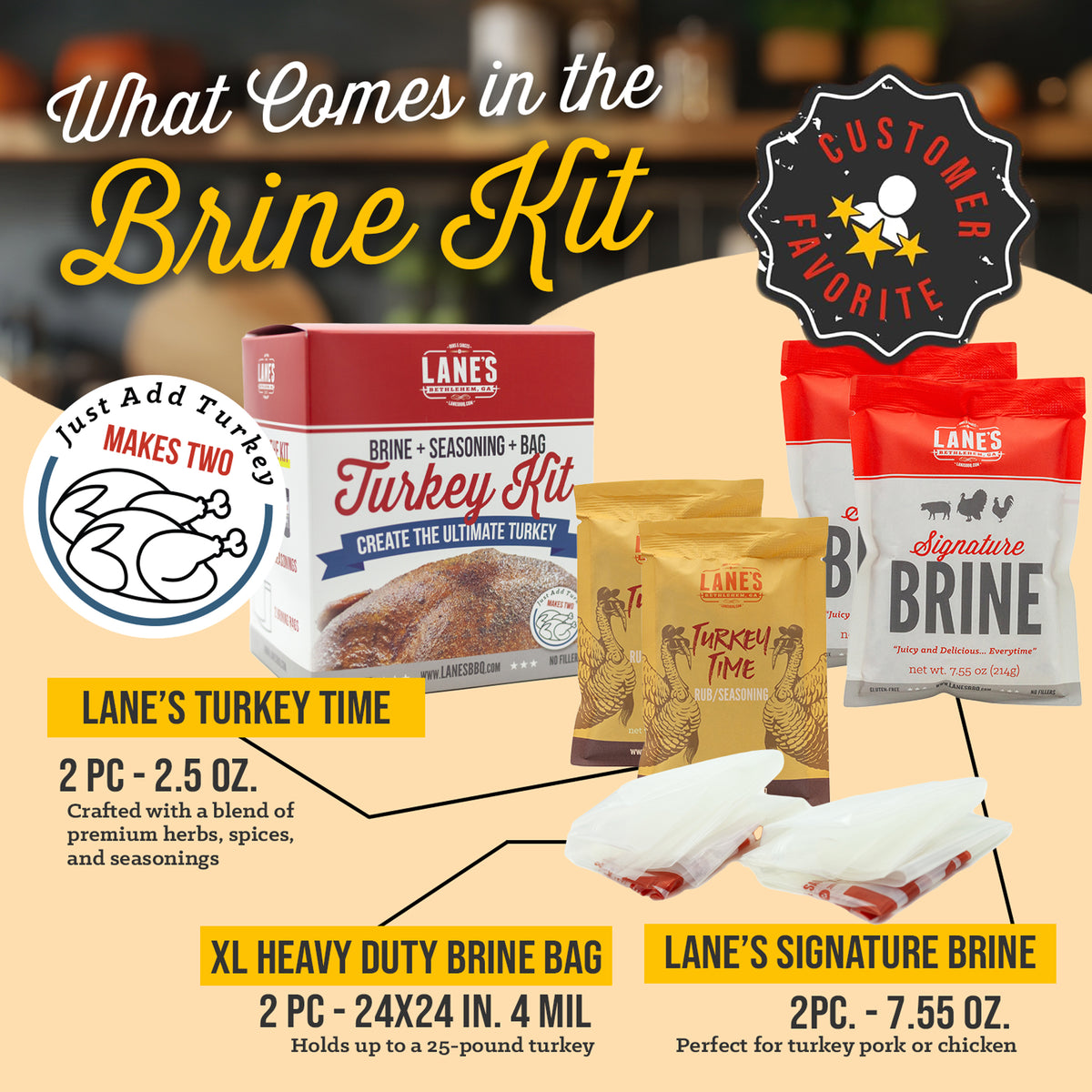 Lane's Brine Kit with packaging and ingredients