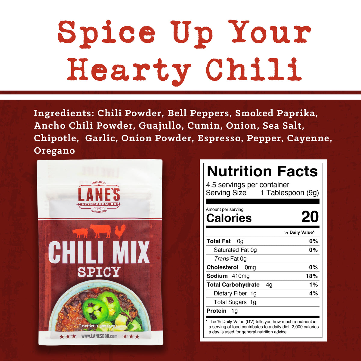 Lane's Spicy Chili Mix