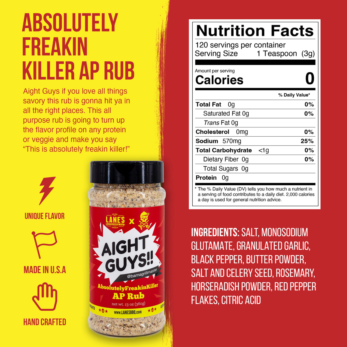 Bama's AbsolutelyFreakinKiller AP BBQ Rub